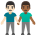 men holding hands, light skin tone, medium-dark skin tone